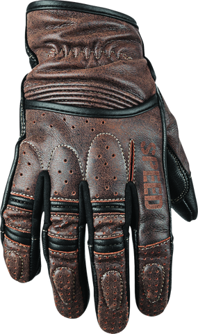 Speed and Strength Rust and Redemption Leather Gloves Brown - Large - 878623