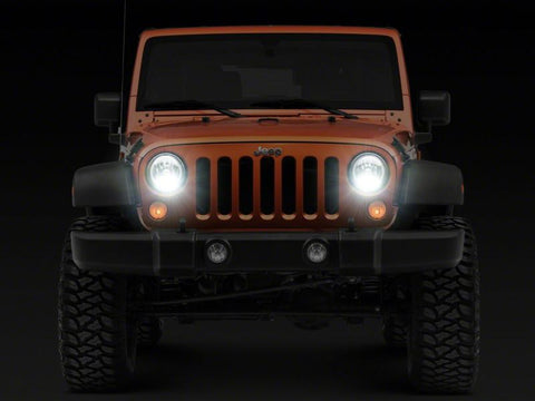 Raxiom07-18 Jeep Wrangler JK LED Halo Projector Headlights- Chrome Housing (Clear Lens) - J121872