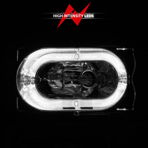 ANZO 88-98 Chevrolet C1500 Crystal Headlights Chrome Housing w/ Signal and Side Marker Lights - 111508