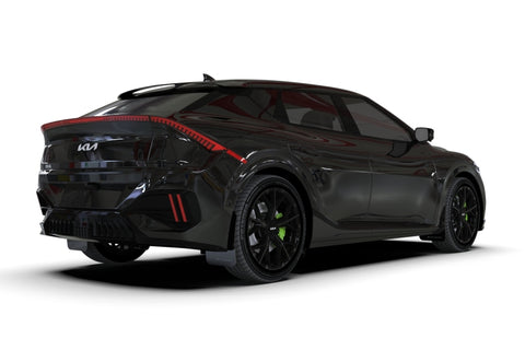 Rally Armor 25-26 Kia EV6 Base Light/GT/GT-Line Black Mud Flap - White Logo - MF151-UR-BLK-WH