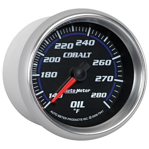 Autometer Cobalt 66.7mm 140-280 Degree F Mechanical Oil Temperature Gauge - 7941