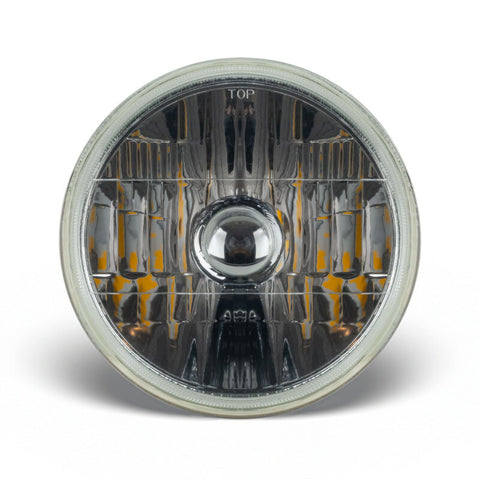 Oracle 7in Sealed Beam Glass Lens Headlight  Non-Halo-Compatible with H4 LED Bulbs - 6905-504