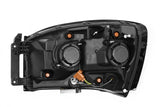 AlphaRex 06-08 Dodge Ram 1500HD PRO-Series Projector Headlights Plank Style Black w/Seq Signal/DRL - 880532