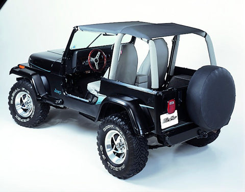 Bestop 92-95 Jeep Wrangler YJ Strapless Safari Bikini (Charcoal / Gray) - 52529-09