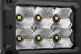 Go Rhino Xplor Bright Series Rectangle LED Flood Light Kit (Surface/Thread Std Mnt) 4x3 - Blk (Pair) - 753003023FBS