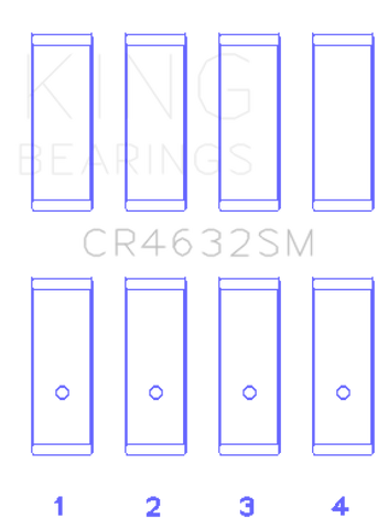 King Engine Bearings Nissan Hr15/16DE (Size +0.75mm) Connecting Rod Bearing Set - CR4632SM0.75
