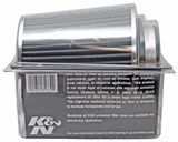 K&N Universal Filter Chrome Round Tapered White - 4in Flange ID x 1.125in Flange Length x 5.5in H - RG-1001WT