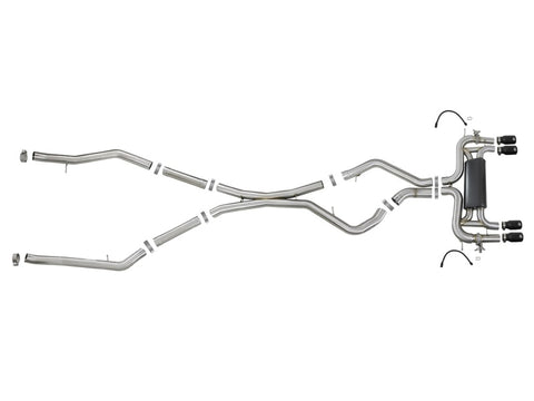 aFe MACH Force-Xp 3.5in. 304 SS C/B Exhaust System 15-18 BMW X5 M (F85) V8-4.4L (tt) - Black Tip - 49-36341-B