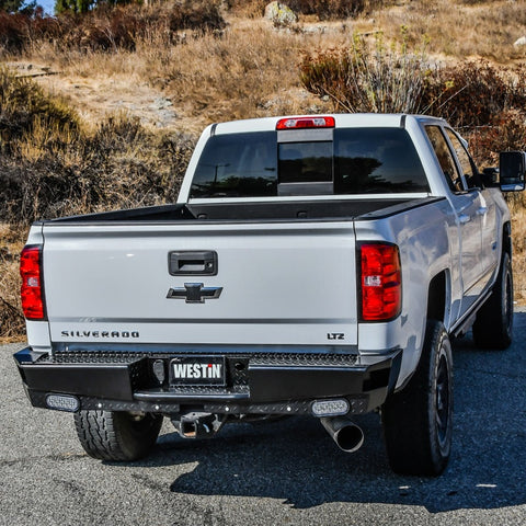 Westin 14-18 Chevrolet Silverado HDX Bandit Rear Bumper - Black - 58-341155