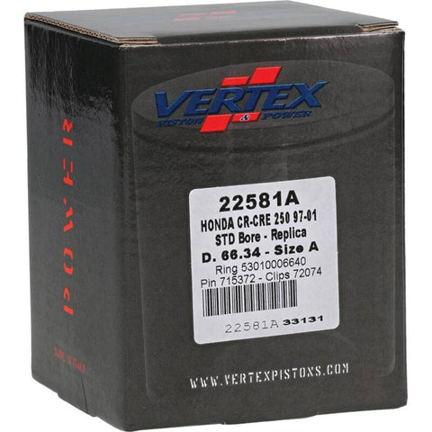 Vertex Piston 97-01 Honda CR 250 R 250cc Cast Replica Piston Kit - 22581A