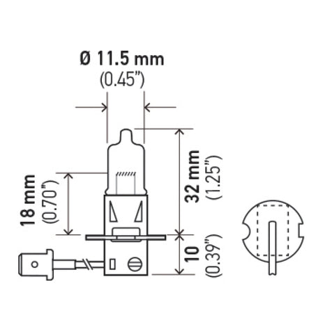 Hella Optilux H3 12V / 100W Xenon White XB Light Bulb - H71070181