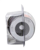 K&N Universal Filter Chrome Round Tapered White - 4in Flange ID x 1.125in Flange Length x 5.5in H - RG-1001WT