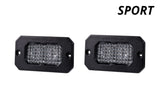 Diode Dynamics Stage Series 2in LED Pod Sport - White Combo Flush BBL (Pair) - DD6729P