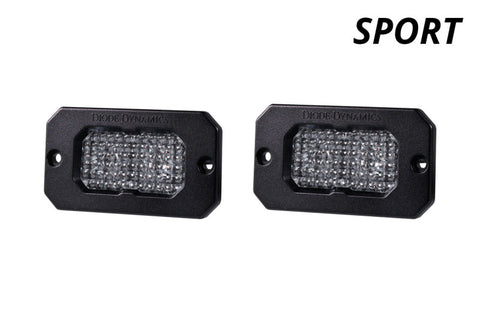 Diode Dynamics Stage Series 2 In LED Pod Sport - White Fog Flush WBL (Pair) - DD6423P
