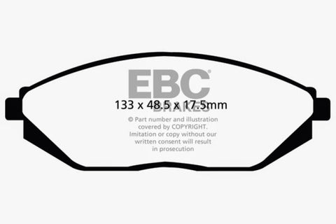 EBC 12-16 Chevrolet Spark 1.2 (Mexico) Greenstuff Front Brake Pads - DP22097