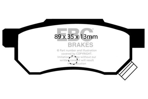 EBC 92-94 Acura Integra 1.7L VTEC Bluestuff Rear Brake Pads - DP5642/2NDX