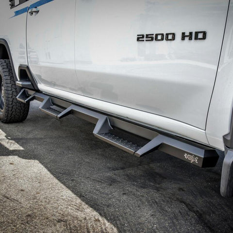 Westin 2020 Chevy Silverado 2500/3500 Crew Cab (6.5ft Bed) HDX W2W Nerf Step Bars - Textured Black - 56-534765