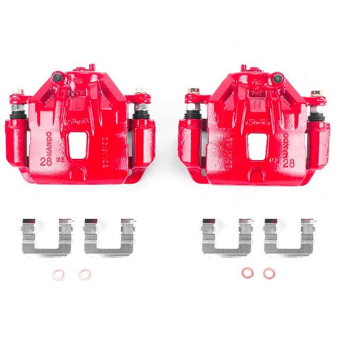 Power Stop 10-11 Hyundai Azera Front Red Calipers w/Brackets - Pair - S3096