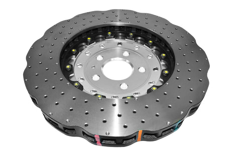 DBA 14-18 Audi RS7 (w/Iron Rotors) Front 5000 Series Cross Drilled Rotor w/Silver Hat - DBA53002WSLVXD
