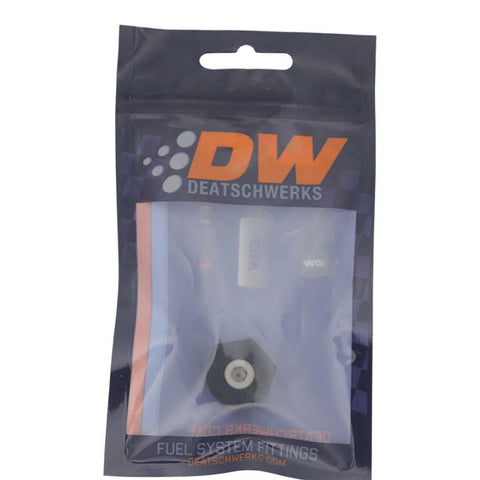 DeatschWerks 8AN ORB Male Plug Fitting with 1/8in NPT Gauge Port - Anodized Matte Black - 6-02-0731-B