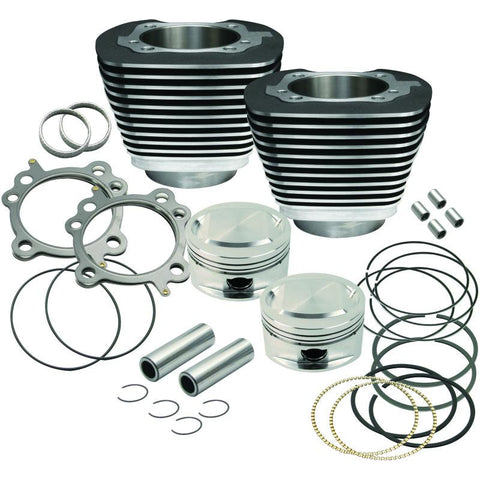 S&S Cycle 99-06 BT Replacement 3-7/8in Bore Cylinder & Piston Kit For S&S 95in Big Bore Kits- Wblack - 910-0204