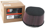 K&N Universal Rubber Filter 6.25in x 4in Oval FLG / 7.375in x 5.5in Base / 6.25in x 4in Top / 5in H - RU-1001