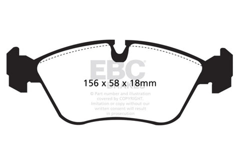 EBC 93-97 Volvo 850 2.3 Turbo Greenstuff Front Brake Pads - DP2880