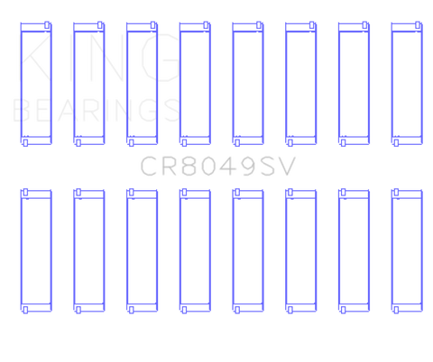 King 08-11 BMW N62/N63/S63 (Size +.25) Rod Bearing Set - CR8049SV0.25