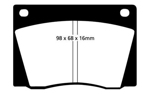 EBC 67-74 Ac 428 7.0 Yellowstuff Front Brake Pads - DP4108R