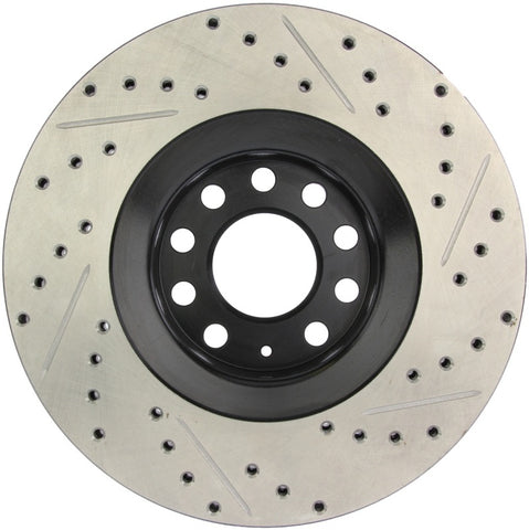 StopTech 05-06 Audi A4 Quattro/ 02-04 A6 Quattro / 99-02 S4 Front Right Slotted & Drilled Rotor - 127.33096R