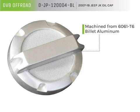 DV8 Offroad 2007-2018 Jeep TJ/JK 3.8L Oil Cap - D-JP-120004-BL