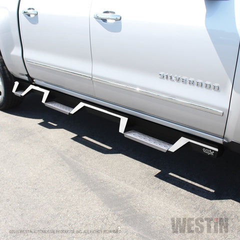 Westin/HDX 07-18 Chevrolet Silverado 1500 Crew (5.5ft) (Excl Classic) Drop WTW Nerf Step Bars - Blk - 56-5345652