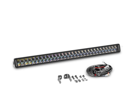 Go Rhino Xplor Blackout Series Dbl Row LED Light Bar (Side/Track Mount) 32in. - Blk - 753003011CDS