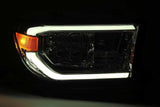 AlphaRex 07-13 Toyota Tundra (w/Lvl Adj) NOVA LED Proj Headlights Plank Alpha Blk w/Seq Signal/RDL - 880747