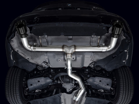AWE Tuning 19-23 BMW 330i / 21-23 BMW 430i Base G2X Track Edition Axle-Back Exhaust - Diamond Black - 3020-33429