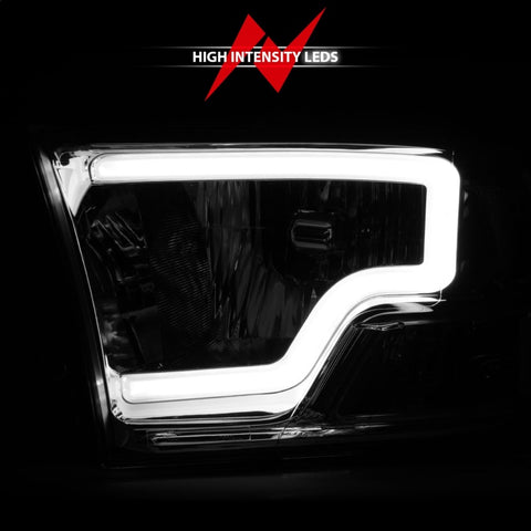 ANZO 2009-2018 Dodge Ram 1500/ 2500/ 3500 Crystal Headlights w/ Light Bar Chrome Housing - 111516