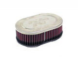K&N Universal Chrome Filter 2in Flange ID/2in Height/0.625in Flange Length/4in Width - RC-2370