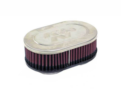 K&N Universal Chrome Filter 2in Flange ID/2in Height/0.625in Flange Length/4in Width - RC-2370