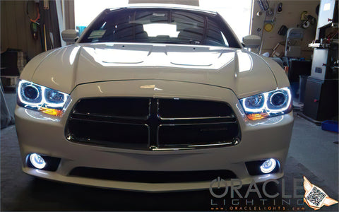 Oracle 11-12 Dodge Charger LED Fog Light Halo Kit - Amber - 1119-005