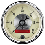 AutoMeter Gauge Speedo 3-3/8in. 120MPH Elec. Program W/Lcd Odo Prestige Antique. Ivory - 2087