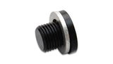 Vibrant M10 x 1.25 Metric Aluminum Port Plug with Crush Washer - 16661