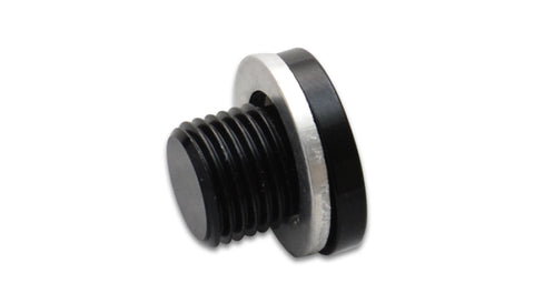 Vibrant M10 x 1.25 Metric Aluminum Port Plug with Crush Washer - 16661