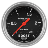 Autometer Sport-Comp 66.7mm METRIC 0-4kg/Cm2 Mechanical Boost Gauge - 3404-J