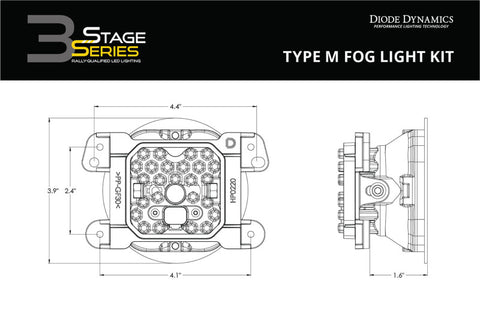 Diode Dynamics SS3 Pro Type M Kit ABL - White SAE Fog - DD7047