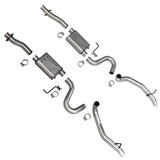 BBK 87-93 Mustang GT Cat Back Kit Varitune Mufflers - Aluminized turn downs - 3002