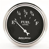 AutoMeter Gauge Fuel Level 2-1/16in. 0 Ohm(e) to 90 Ohm(f) Elec Old Tyme Black - 1715