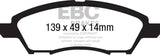 EBC 12+ Nissan Versa 1.6 Ultimax2 Front Brake Pads - UD1592