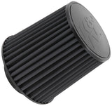K&N Universal Rubber Filter-Round Tapered 4in Flange ID x 8in Base OD x 6.625in Top OD x 8in H - RU-5171HBK