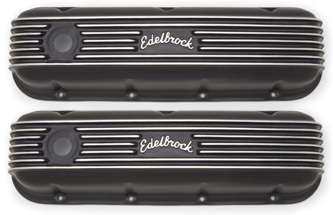 Edelbrock Valve Cover Classic Series Chevrolet 1965 and Later 396-502 V8 Black - 41853