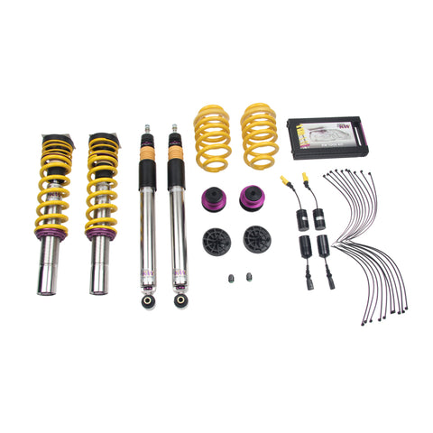 KW Coilover Kit V3 2017+ Audi A4 (B9) Sedan 2wd w/ Electronic Dampers - 352100AW